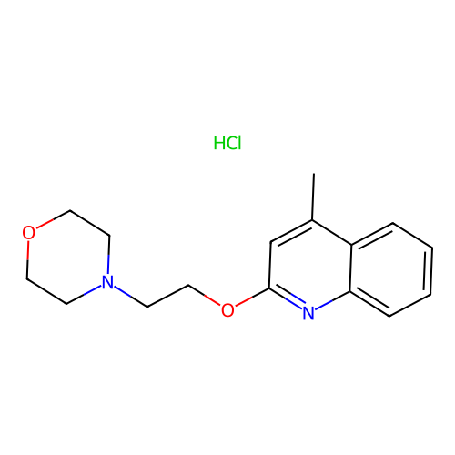 4-(2-((4-Methylquinolin-2-yl)oxy)ethyl)morpholine hydrochloride structure