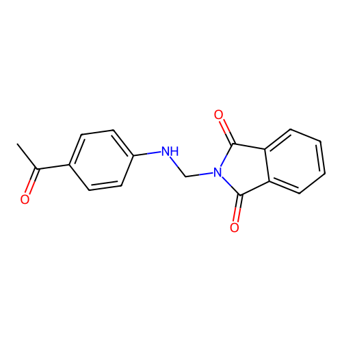 2-{[(4-acetylphenyl)amino]methyl}-1H-isoindole-1,3(2H)-dione structure