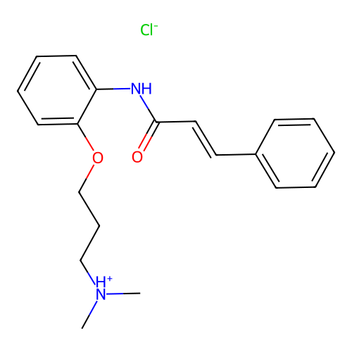Cinnamanilide, 2'-(3-dimethylaminopropoxy)-, hydrochloride structure