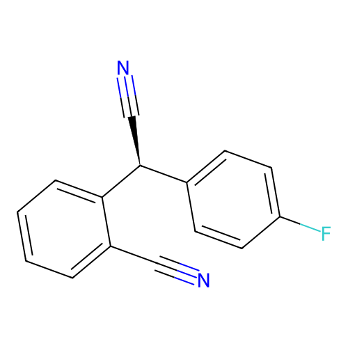 2-[(S)-cyano-(4-fluorophenyl)methyl]benzonitrile structure