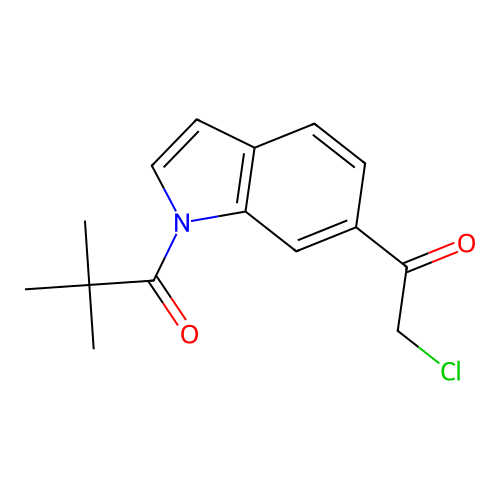 1-(6-(2-Chloroacetyl)-1H-indol-1-yl)-2,2-dimethylpropan-1-one structure