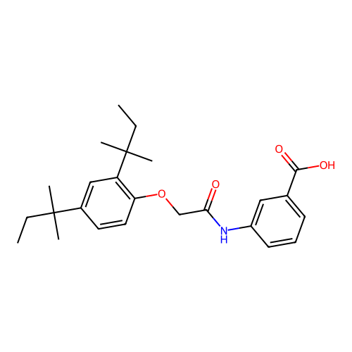 3-{[(2,4-Ditert-pentylphenoxy)acetyl]amino}benzoic acid structure