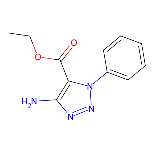 Triazole-4-carboxylic acid, 3h-1,2,3-, 5-amino-3-phenyl-, ethyl ester structure