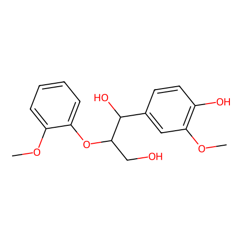 Guaiacylglycerol-beta-guaiacyl ether structure