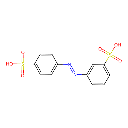 3-[(4-Sulfophenyl)diazenyl]benzenesulfonic acid structure