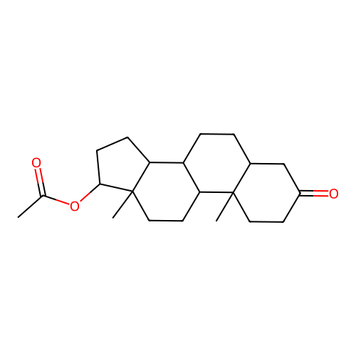 3-Oxoandrostan-17-yl acetate structure