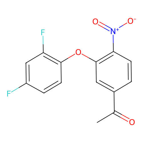 3'-(2,4-Difluorophenoxy)-4'-nitroacetophenone structure