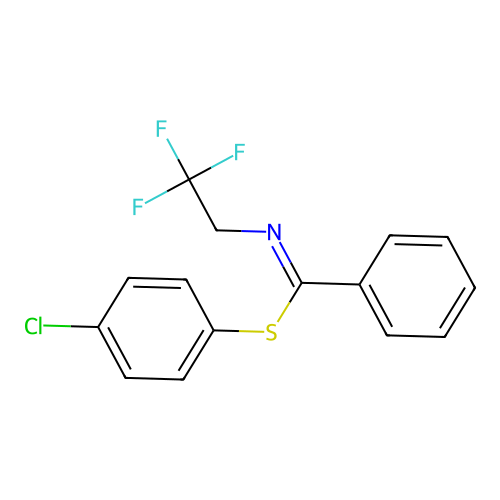 (Z)-4-chlorophenyl N-(2,2,2-trifluoroethyl)benzimidothioate structure