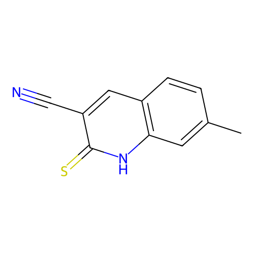 7-methyl-2-sulfanylidene-1H-quinoline-3-carbonitrile structure