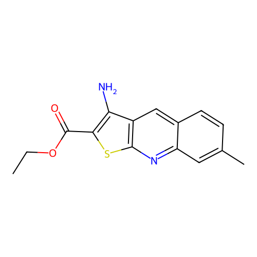 Ethyl 3-amino-7-methylthieno[2,3-b]quinoline-2-carboxylate structure