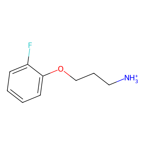3-(2-Fluorophenoxy)propan-1-aminium structure
