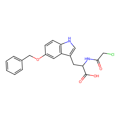 5-(benzyloxy)-N-(chloroacetyl)tryptophan structure