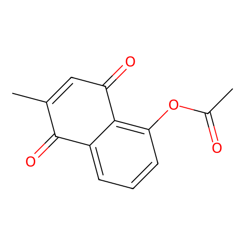 Acetic acid 6-methyl-5,8-dioxo-5,8-dihydro-naphthalen-1-YL ester structure