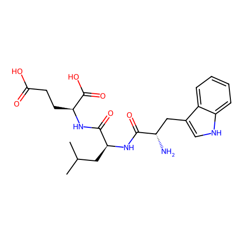 Tryptophyl-leucyl-glutamic acid structure