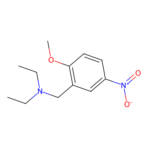 N-ethyl-N-[(2-methoxy-5-nitrophenyl)methyl]ethanamine structure