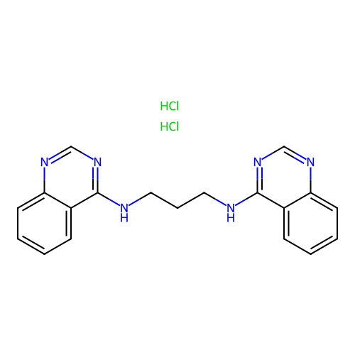 Quinazolin-4-yl[3-(quinazolin-4-ylamino)propyl]amine, chloride, chloride structure