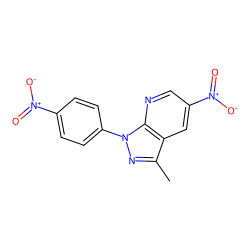 3-Methyl-5-nitro-1-(4-nitrophenyl)pyrazolo[5,4-b]pyridine structure