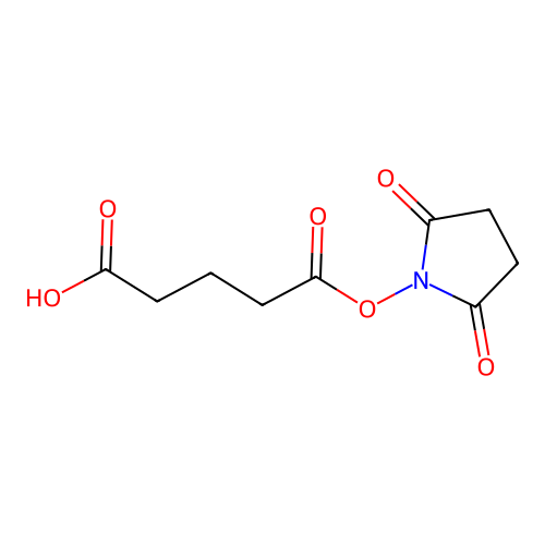 Pentanoic acid, 5-((2,5-dioxo-1-pyrrolidinyl)oxy)-5-oxo- structure