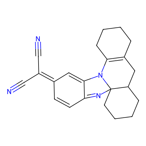 2-(6,7,8,9,9a,10,11,12,13,14-decahydro-2H-benzo[4,5]imidazo[2,1-e]acridin-2-ylidene)malononitrile structure
