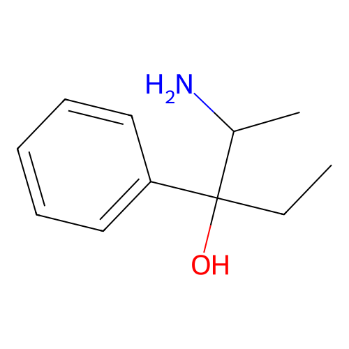 2-Amino-3-phenylpentan-3-ol structure