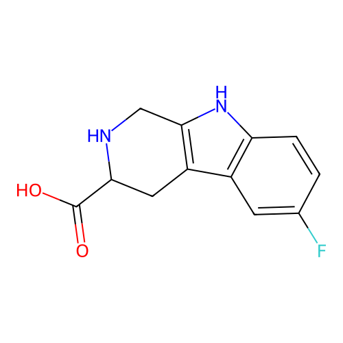 6-fluoro-2,3,4,9-tetrahydro-1H-pyrido[3,4-b]indole-3-carboxylic acid structure