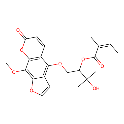 Isobyakangelicin angelate structure