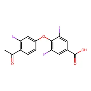 4-(4-乙酰基-3-碘苯氧基)-3,5-二碘苯甲酸 structure