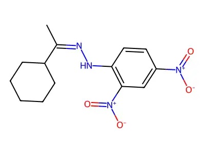 N-(1-cyclohexylethylideneamino)-2,4-dinitroaniline structure