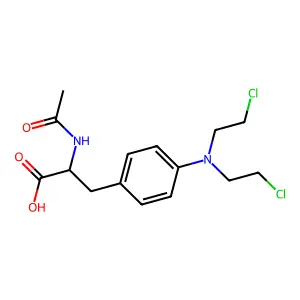 N-Acetyl-4-(bis(2-chloroethyl)amino)phenylalanine structure