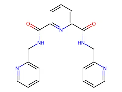 2,6-Pyridinedicarboxamide, N,N'-bis(2-pyridinylmethyl)- structure