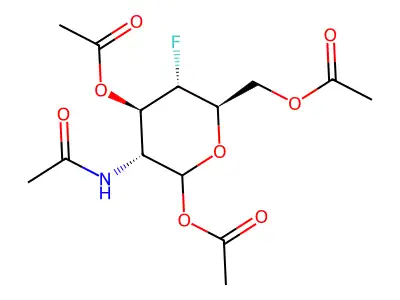 (5-Acetamido-4,6-diacetyloxy-3-fluorooxan-2-yl)methyl acetate structure
