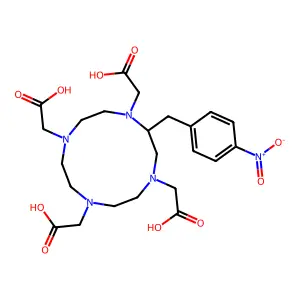 (S)-2-(4-nitrobenzyl)-DOTA structure