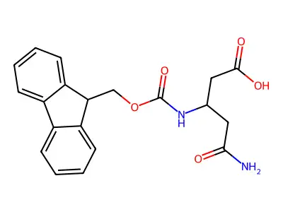 5-Amino-3-[[(9H-fluoren-9-ylmethoxy)carbonyl]amino]-5-oxopentanoic acid structure