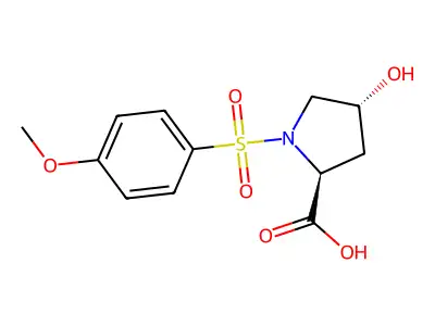 4-Hydroxy-1-(4-methoxy-benzenesulfonyl)-pyrrolidine-2-carboxylic acid structure