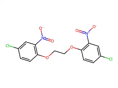 Benzene, 1,1'-[1,2-ethanediylbis(oxy)]bis[4-chloro-2-nitro- structure