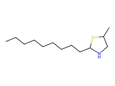 5-Methyl-2-nonyl-1,3-thiazolidine structure