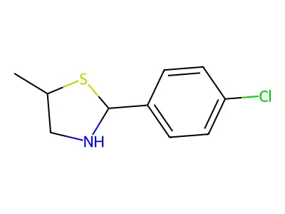 2-(4-Chlorophenyl)-5-methyl-1,3-thiazolidine structure