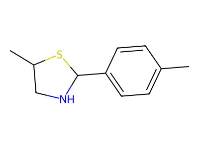 Thiazolidine, 5-methyl-2-(4-methylphenyl)- structure