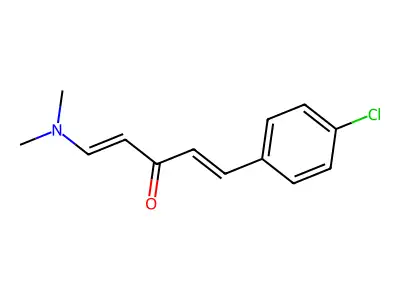1-(4-chlorophenyl)-5-(dimethylamino)-1,4-pentadien-3-one structure