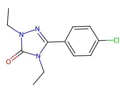 3H-1,2,4-Triazol-3-one, 2,4-dihydro-5-(4-chlorophenyl)-2,4-diethyl- structure
