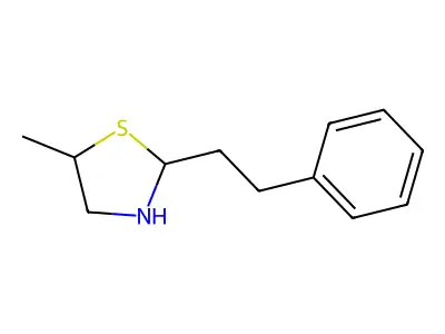 5-Methyl-2-(2-phenylethyl)-1,3-thiazolidine structure