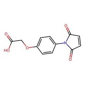 [4-(2,5-dioxo-2,5-dihydro-1H-pyrrol-1-yl)phenoxy]acetic acid structure