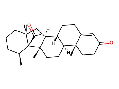 (16beta,17alpha,20S)-17-Acetyl-16,24-cyclochol-4-en-3-one structure