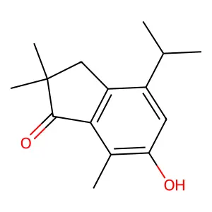 1H-inden-1-one, 2,3-dihydro-6-hydroxy-2,2,7-trimethyl-4-(1-methylethyl)- structure
