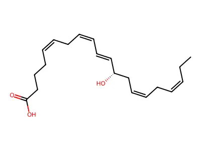 12-Hydroxyicosa-5,8,10,14,17-pentaenoic acid structure