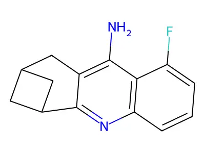 8-Fluoro-1,2,3,4-tetrahydro-2,4-methanoacridin-9-amine structure