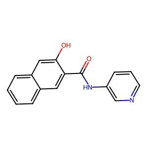 3-hydroxy-N-pyridin-3-ylnaphthalene-2-carboxamide structure