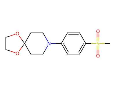 8-(4-(Methylsulfonyl)phenyl)-1,4-dioxa-8-azaspiro[4.5]decane structure