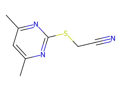 Acetonitrile, [(4,6-dimethyl-2-pyrimidinyl)thio]- structure