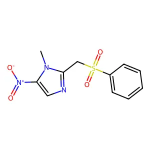 1-Methyl-5-nitro-2-((phenylsulfonyl)methyl)-1H-imidazole structure